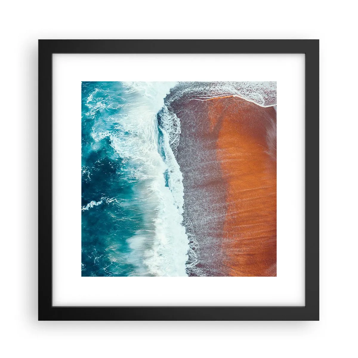 Poster în ramă neagră - Atingerea oceanului - 30x30 cm