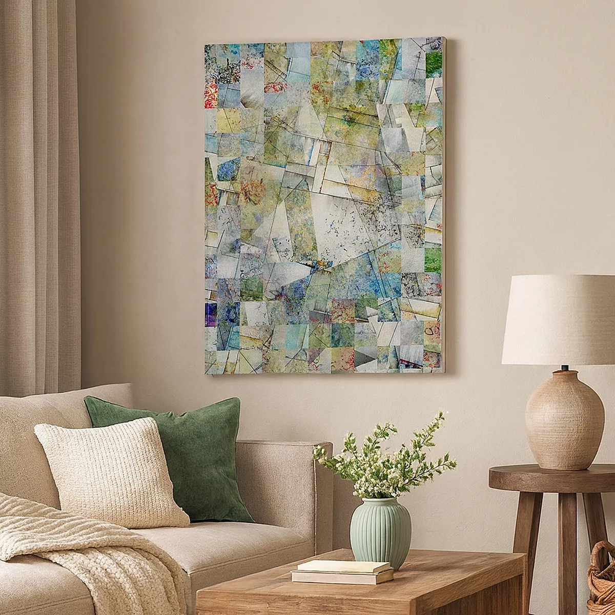 Tablou pe pânză - Remaniere geometrică - 50x70 cm