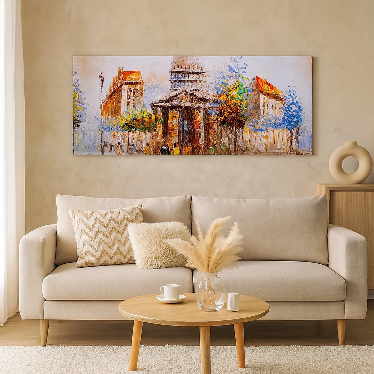 Tablou pe pânză - O plimbare pariziană - 30x30 cm