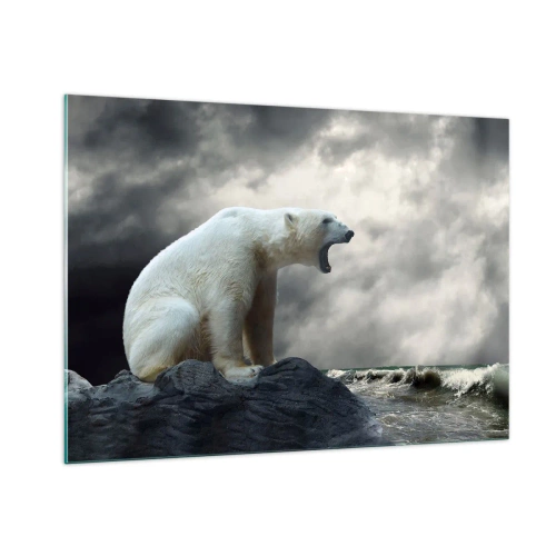 Tablou pe sticlă - Regele singuratic al Arcticii - 100x70 cm