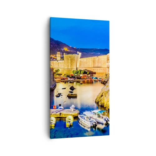 Tablou pe pânză - O noapte luminoasă pe Marea Adriatică - 55x100 cm