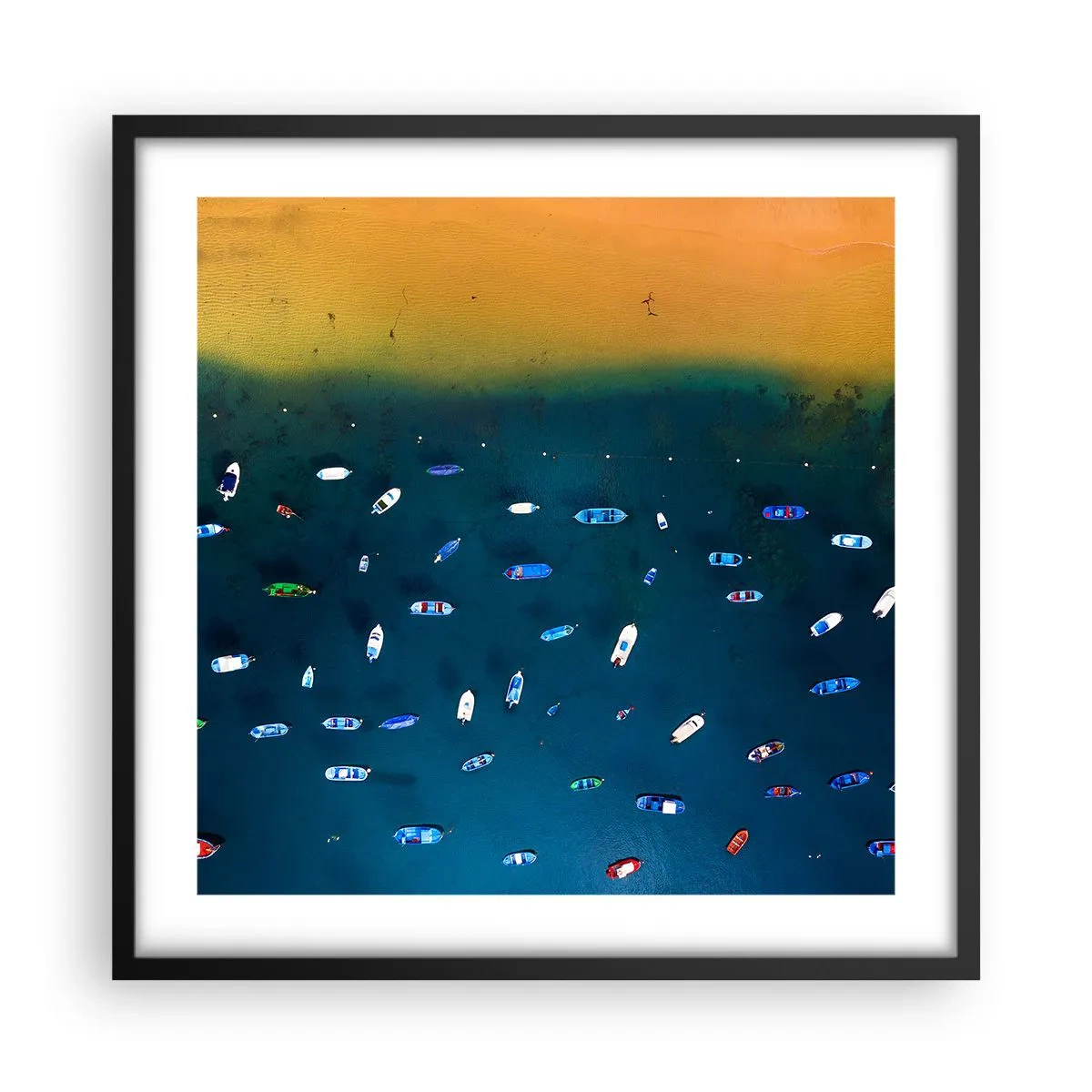 Poster în ramă neagră - Joc de vacanță - 50x50 cm