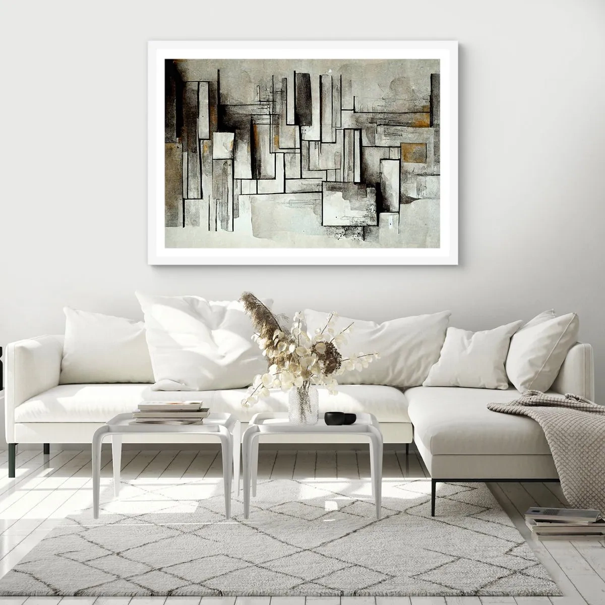 Poster în ramă albă - Puterea simplității - 91x61 cm