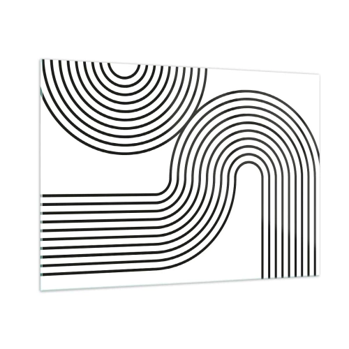 Tablou pe sticlă - Pe o curbă - 100x70 cm