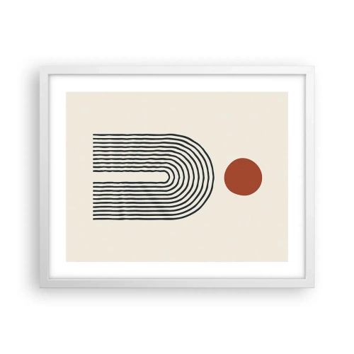 Poster în ramă albă - Magnetismul formelor și al culorilor - 50x40 cm