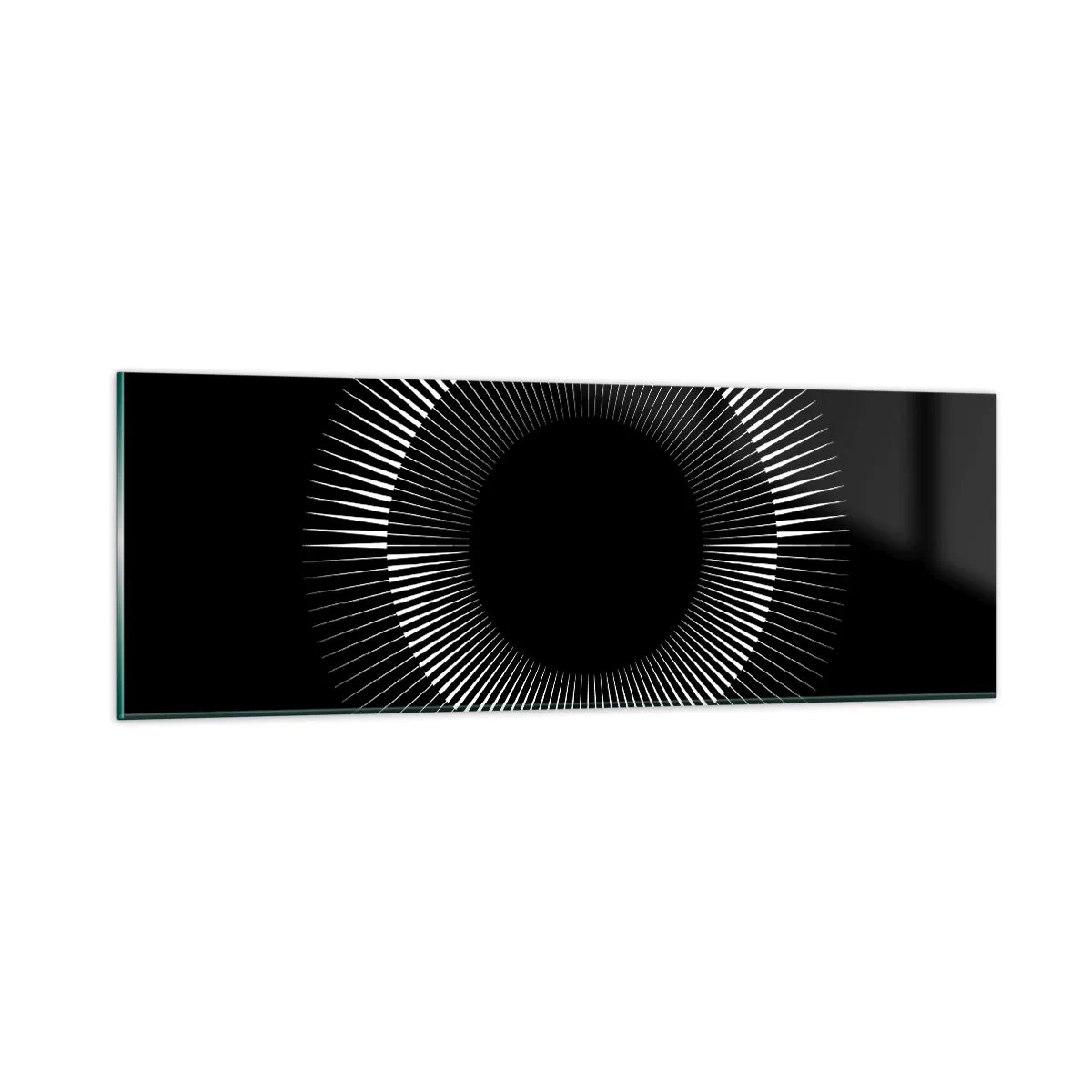 Tablou pe sticlă - Soarele Negru - 90x30 cm