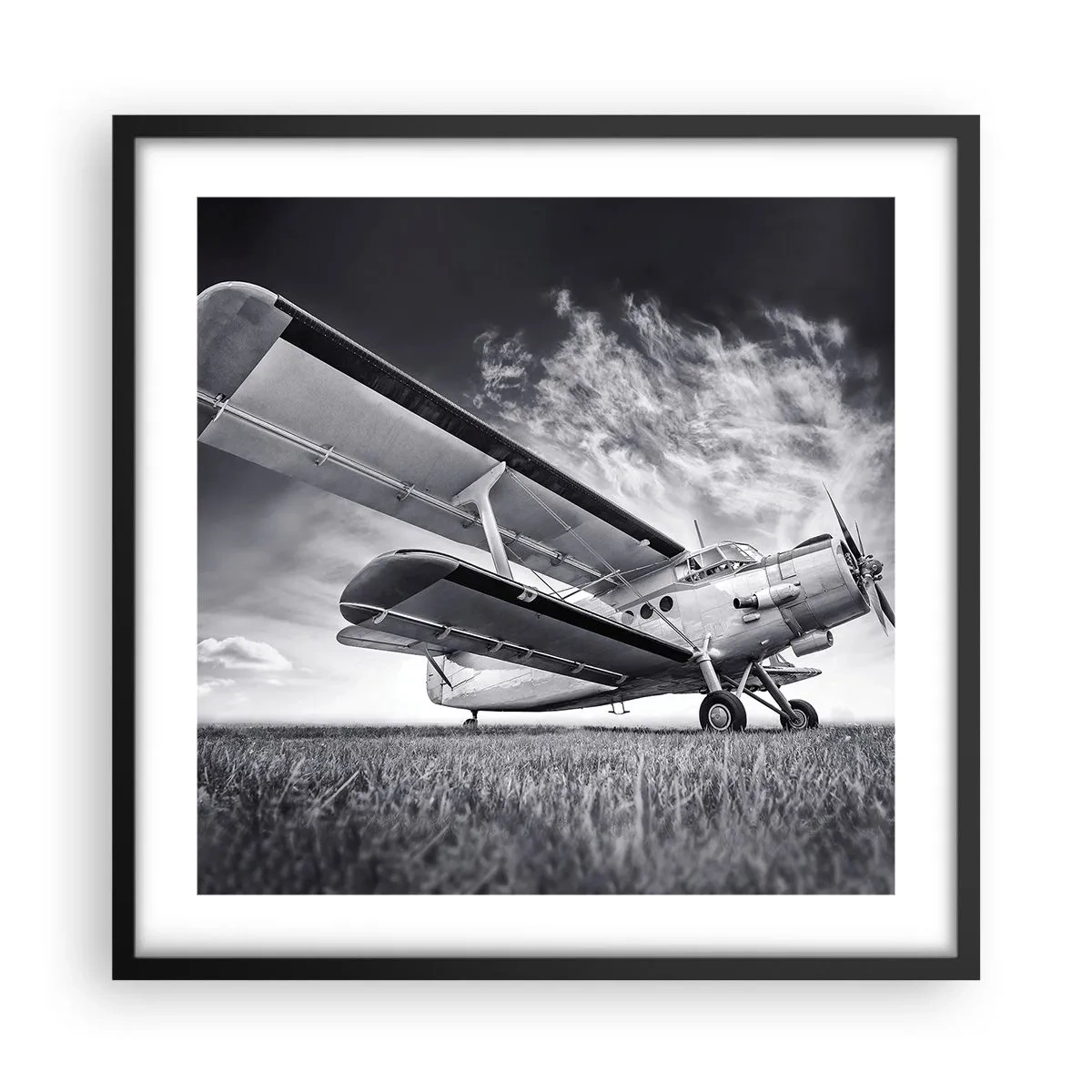 Poster în ramă neagră - Rătăcitorul înaripat - 50x50 cm