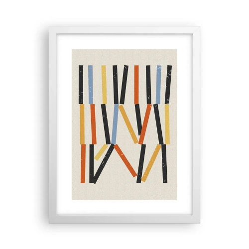 Poster în ramă albă - Compoziție la nivel - 30x40 cm