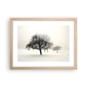 Poster în ramă de stejar deschis - Hibernare - 40x30 cm