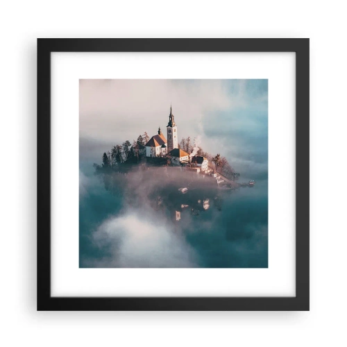 Poster în ramă neagră - Insula de vis - 30x30 cm