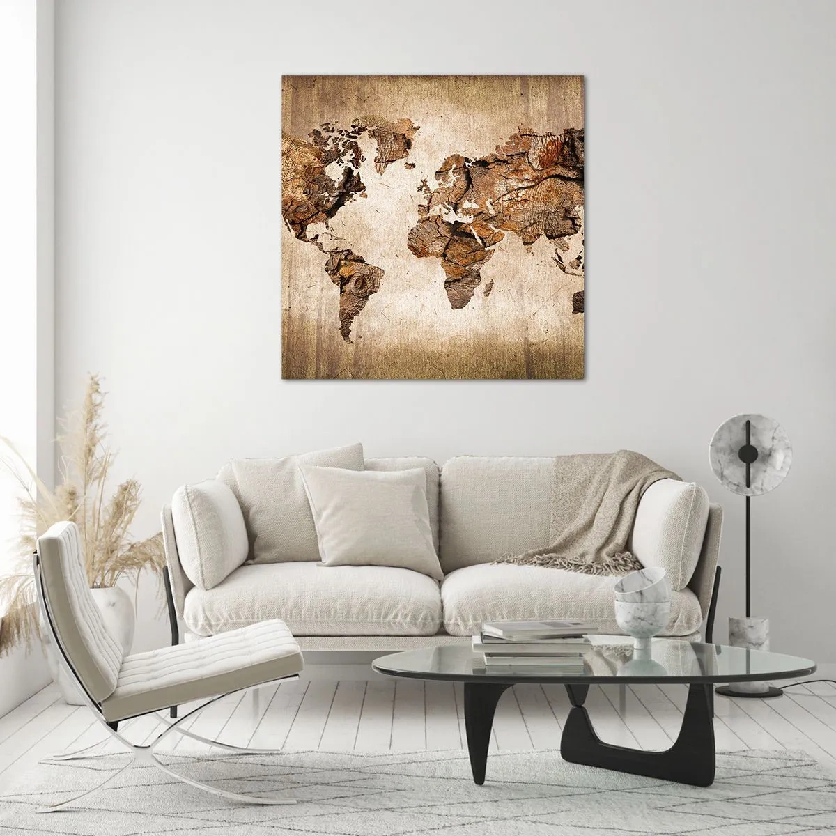Tablou pe sticlă - Descoperirea lumii - 60x60 cm