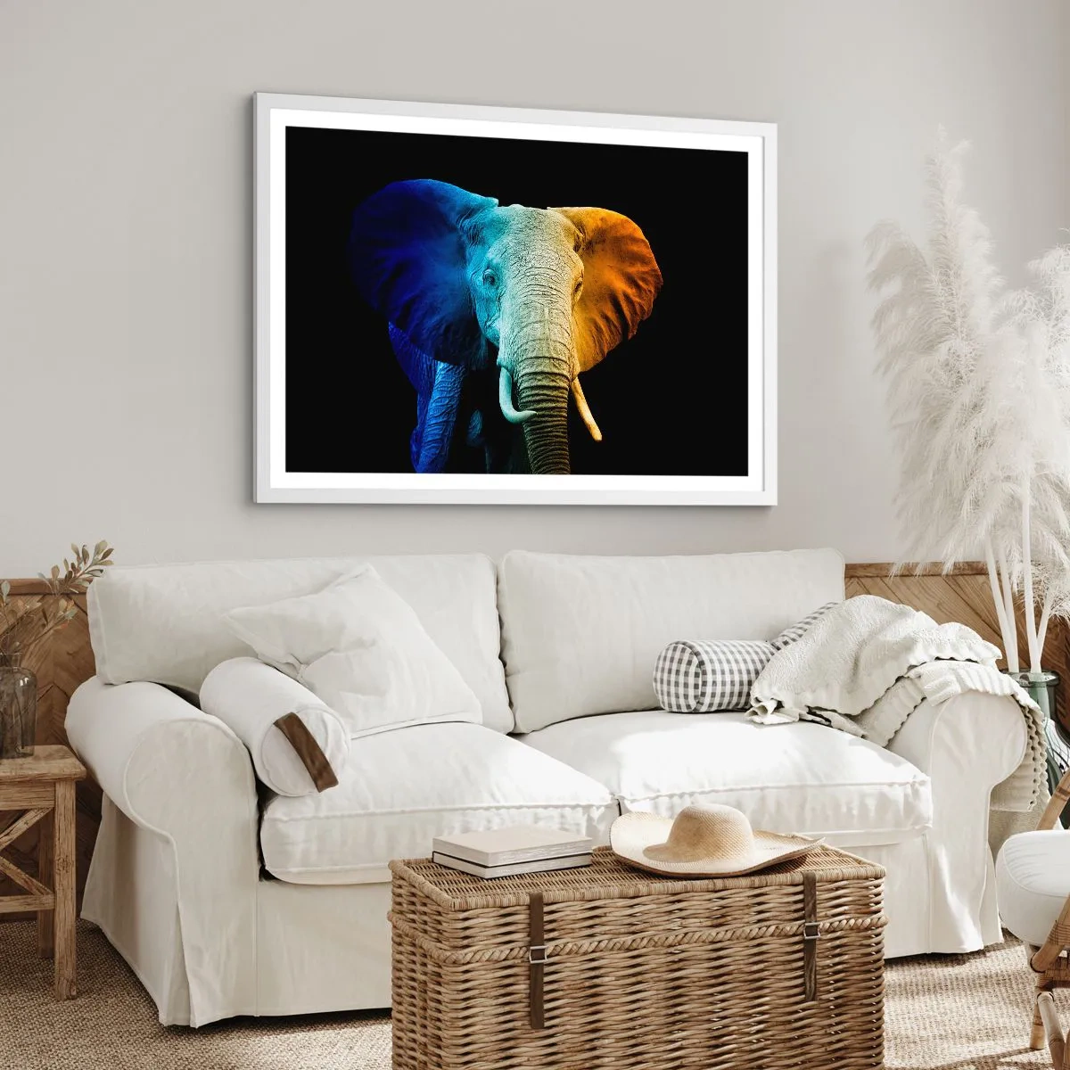 Poster în ramă albă - Excentric, nu ciudat - 91x61 cm