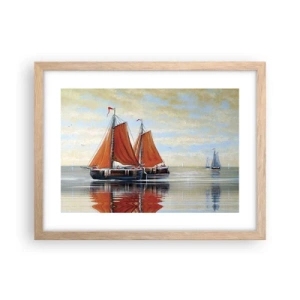 Poster în ramă de stejar deschis - Hei, marinarule, navighează... - 40x30 cm