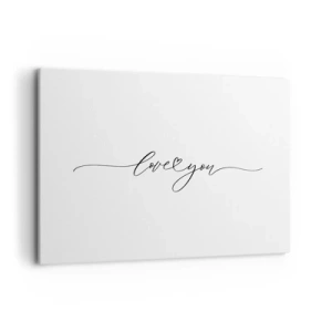 Tablou pe pânză - Negru pe alb - 100x70 cm