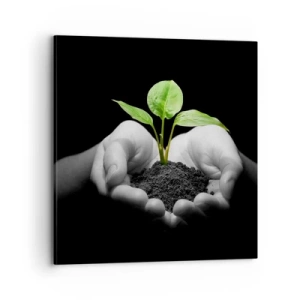 Tablou pe pânză - Iubesc natura, o protejez - 70x70 cm