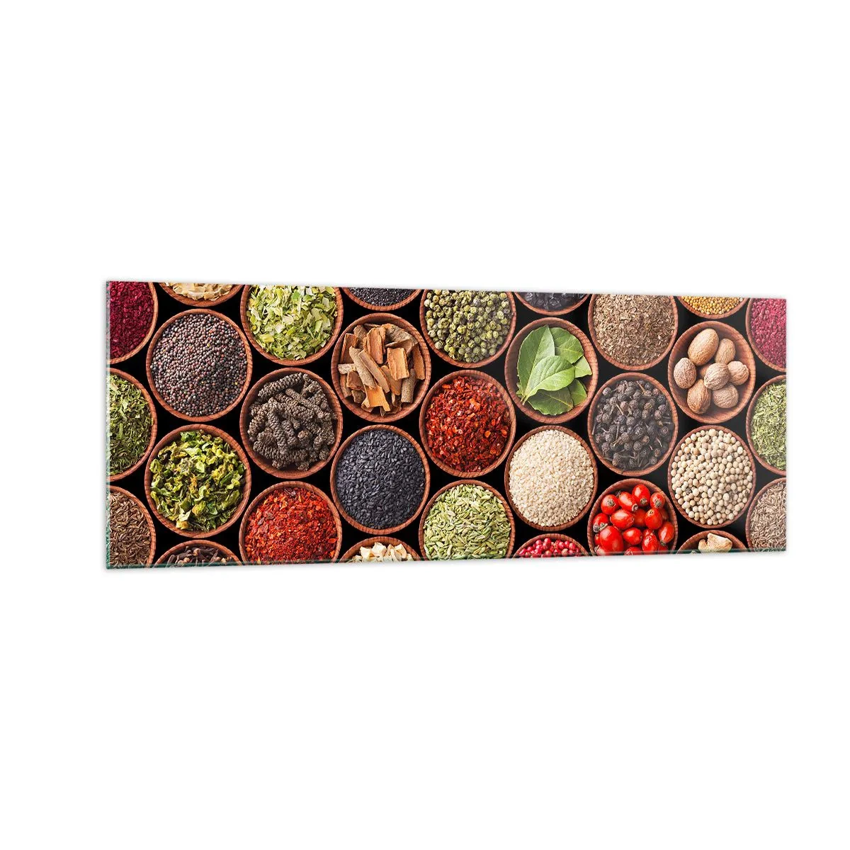 Tablou pe sticlă - Toate gusturile lumii - 140x50 cm
