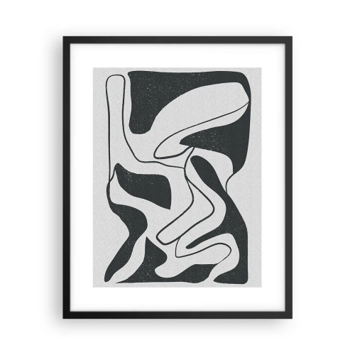 Poster în ramă neagră - Distracție abstractă în labirint - 40x50 cm
