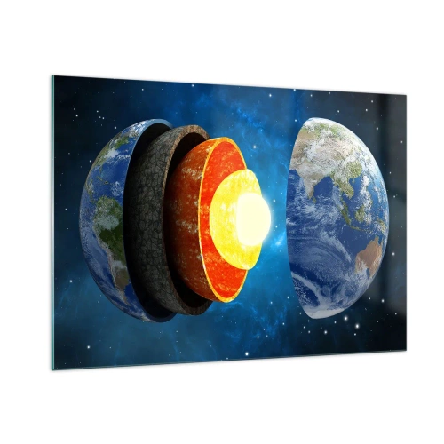 Tablou pe sticlă - Expediție în interiorul Pământului - 100x70 cm