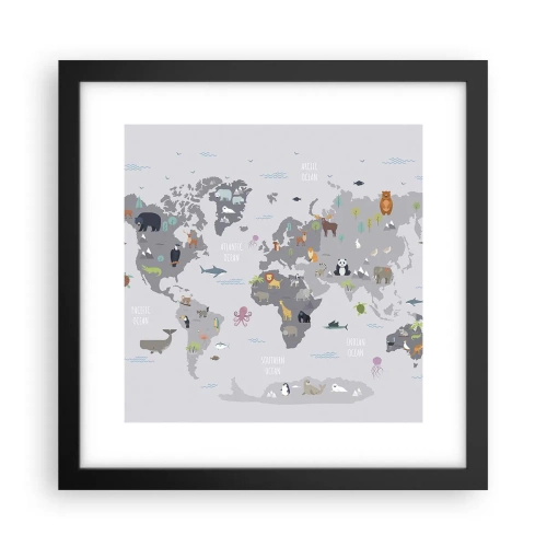 Poster în ramă neagră - Spune-mi de unde ești... - 30x30 cm