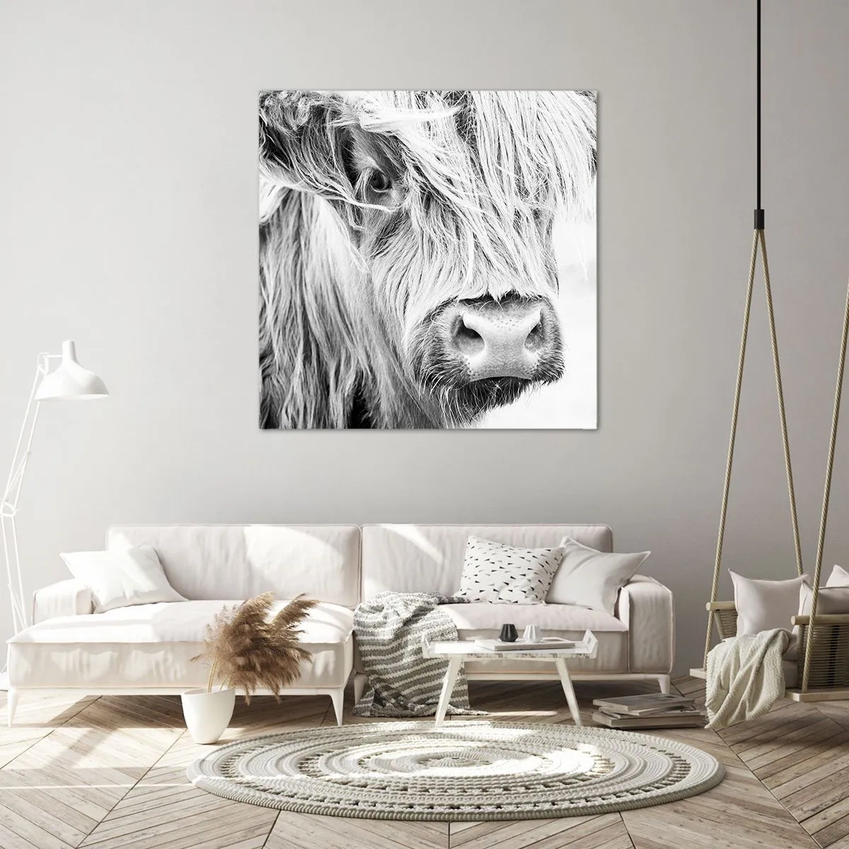 Tablou pe pânză - Sălbăticie scoțiană - 50x50 cm