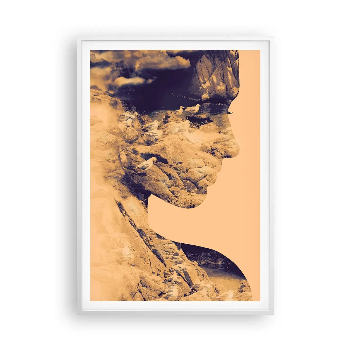 Poster în ramă albă - Frumoasă prin natura - 70x100 cm