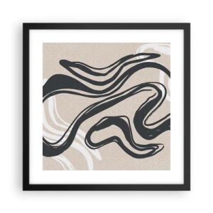 Poster în ramă neagră - Expresie multiplicată - 40x40 cm