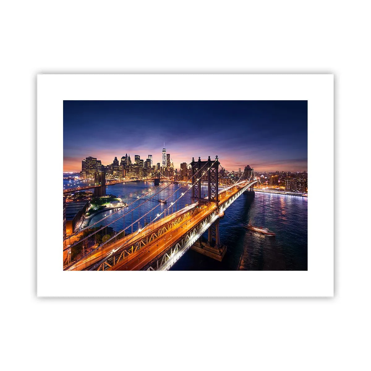 Poster - Pe un pod luminos către inima orașului - 40x30 cm