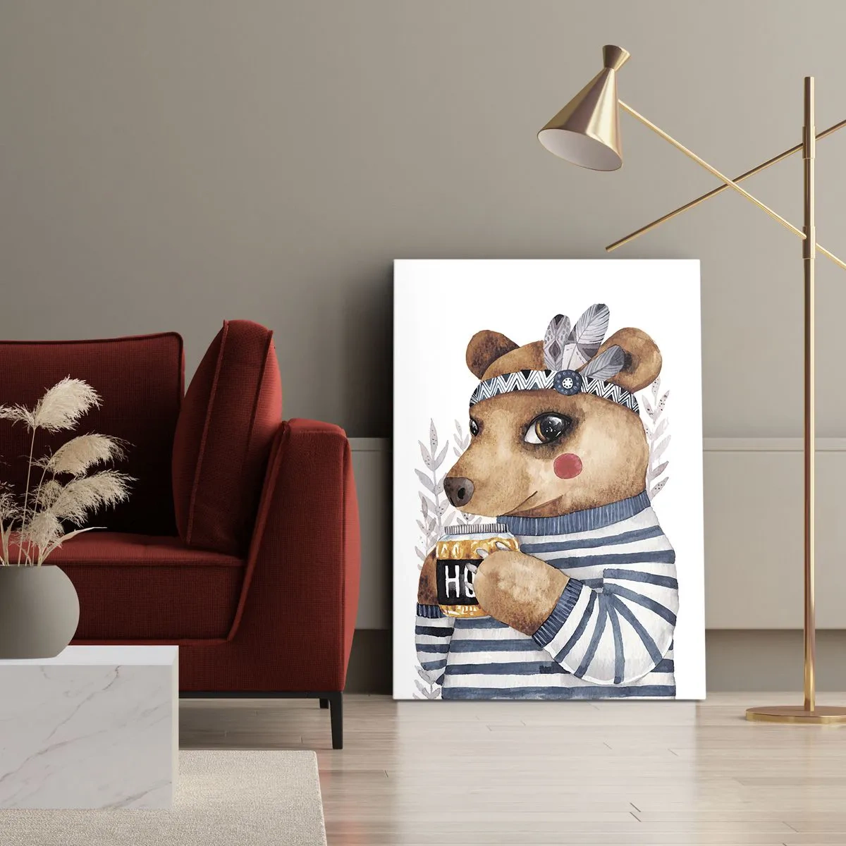 Tablou pe pânză - Ursoaică dulce - 50x70 cm