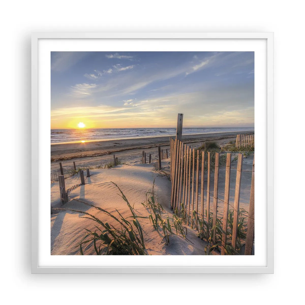 Poster în ramă albă - Strălucirea și umbra vântului - 60x60 cm