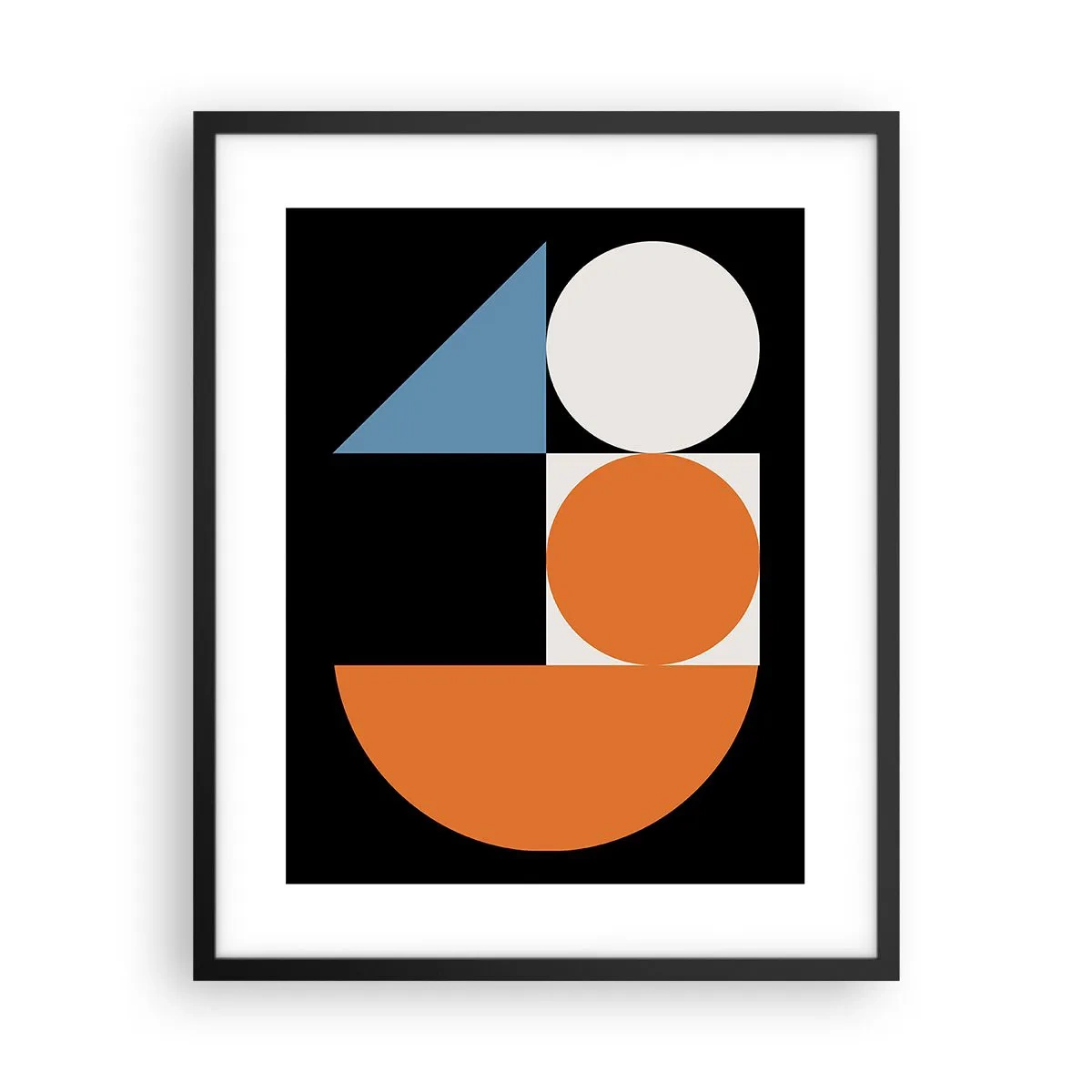 Poster în ramă neagră - Sistem de figuri - 40x50 cm