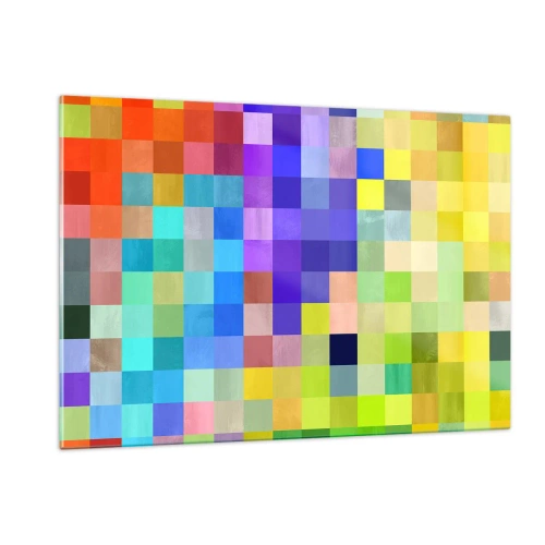 Tablou pe sticlă - Fiecare diferit, toate sunt egale - 120x80 cm