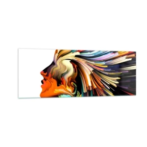 Tablou pe sticlă - O explozie de imaginație - 140x50 cm