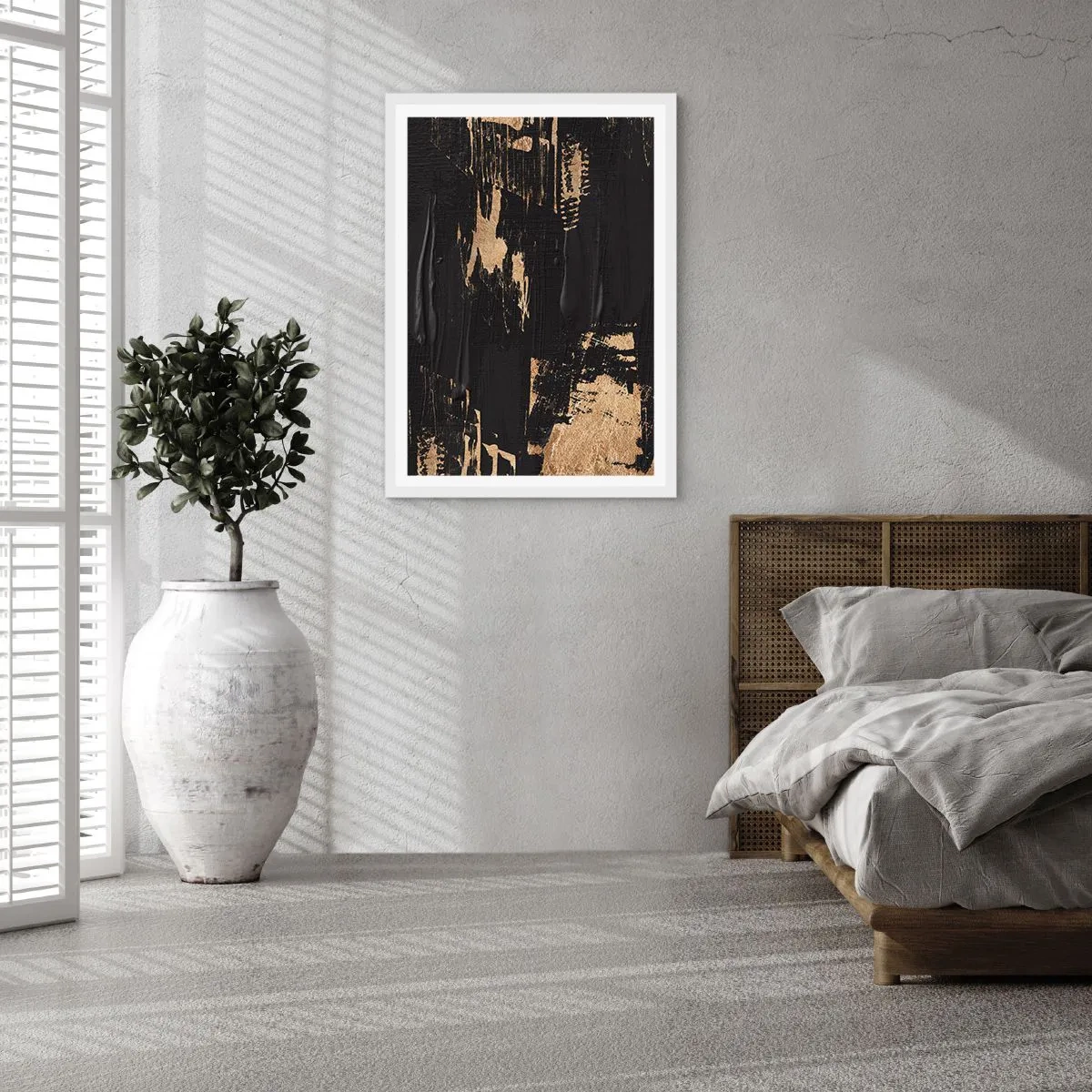 Poster în ramă albă - O urmă de atingere - 30x40 cm
