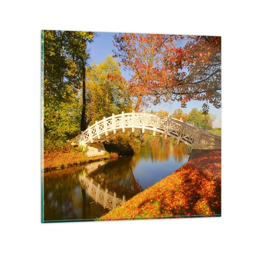 Tablou pe sticlă - Pe podul alb al suspinelor - 70x70 cm