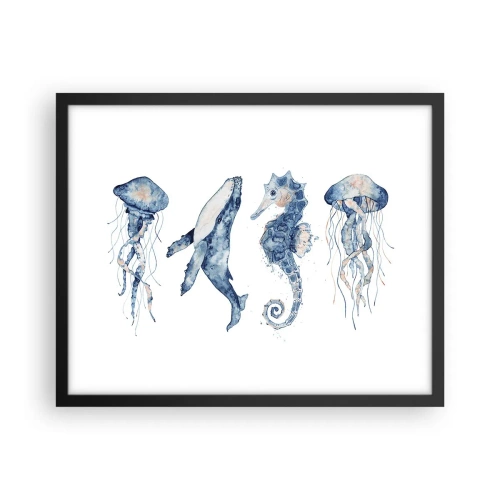 Poster în ramă neagră - Fauna marină sălbatică - 50x40 cm