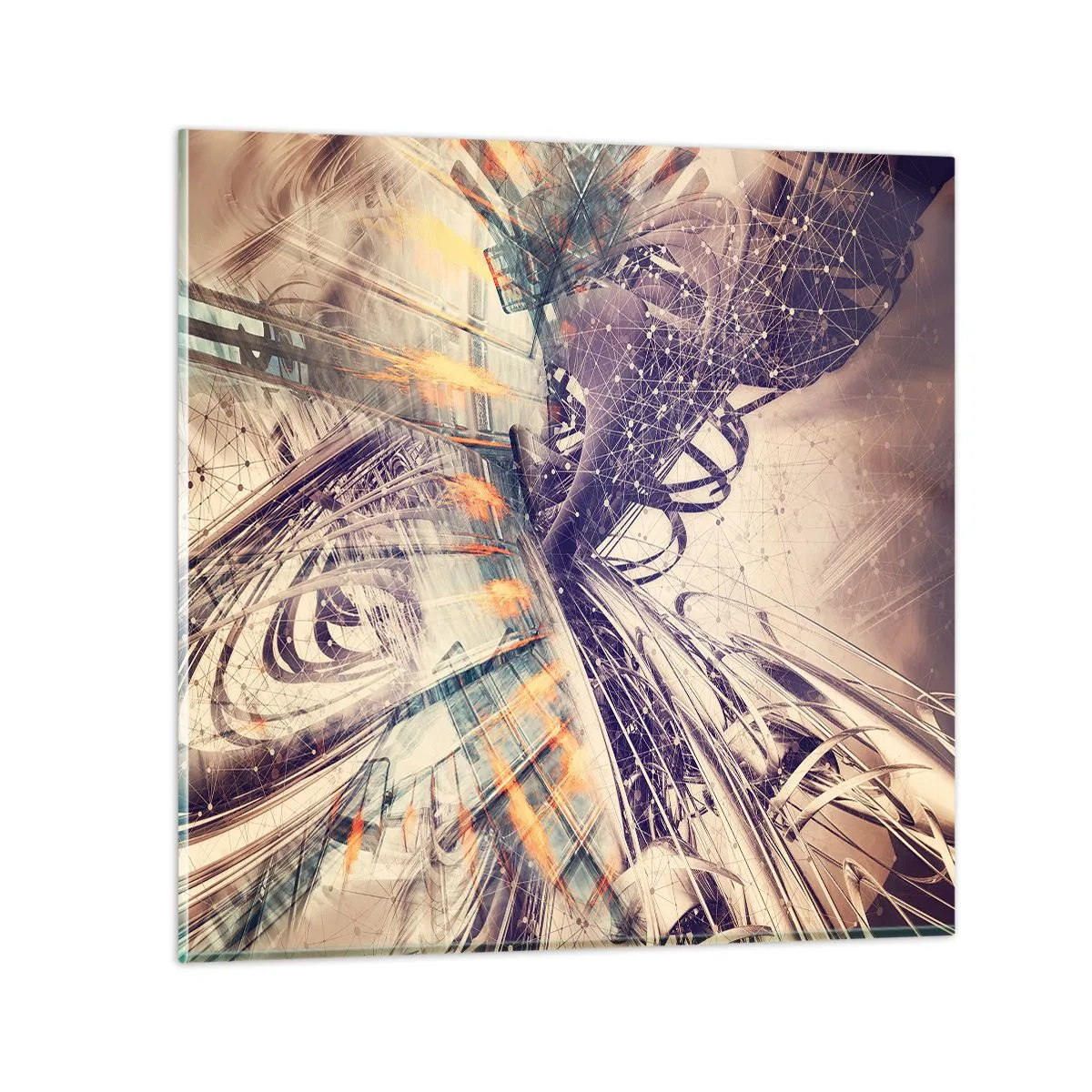 Tablou pe sticlă - În marea grabă - 60x60 cm