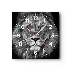 Ceas de perete - Ceas pe sticlă - În ținuta de încoronare - 30x30 cm