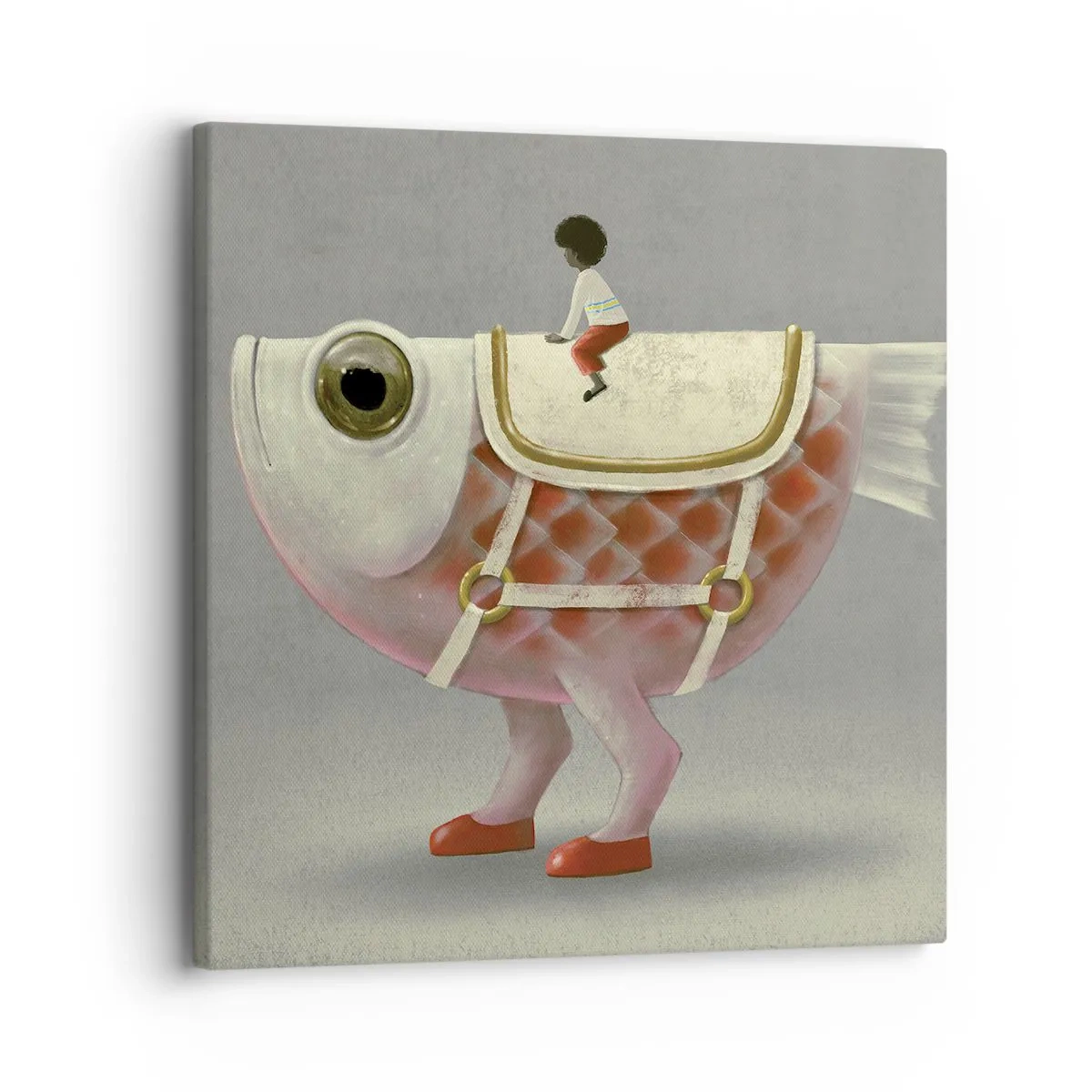 Tablou pe pânză - Călărețul Pescărel - 30x30 cm