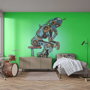 Tapet Premium Canvas - Peste esența ființei - Abstracția, Robot inteligent, Pentru copii - 250x175 cm