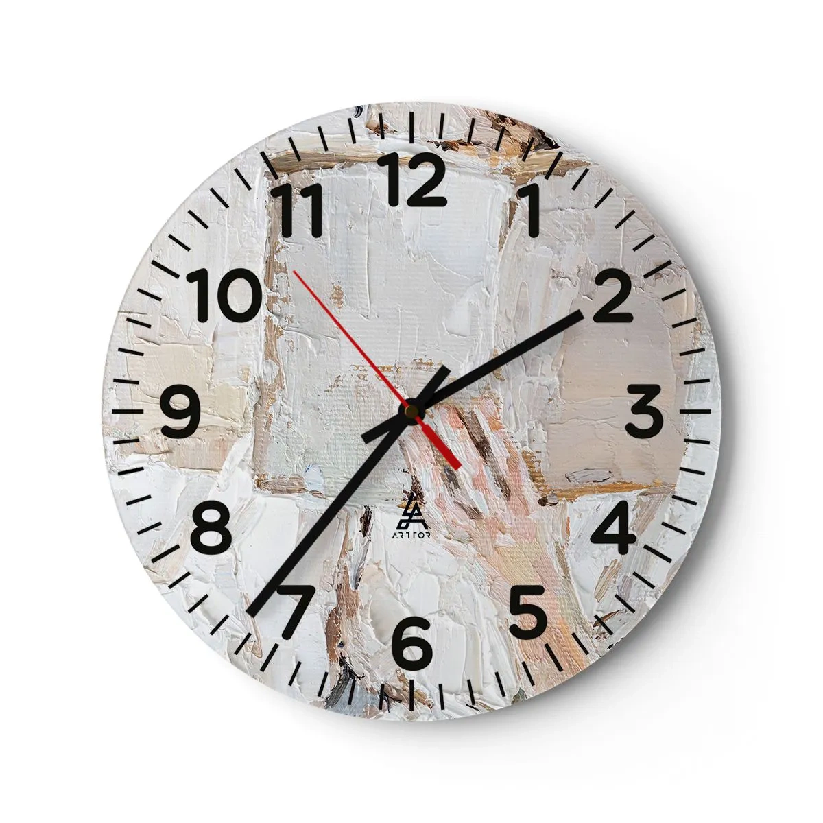 Ceas de perete - Ceas pe sticlă - Într-o altă lume - 30x30 cm