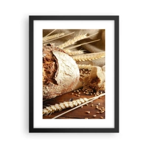 Poster în ramă neagră - Apetisantă, parfumată, crocantă - 30x40 cm