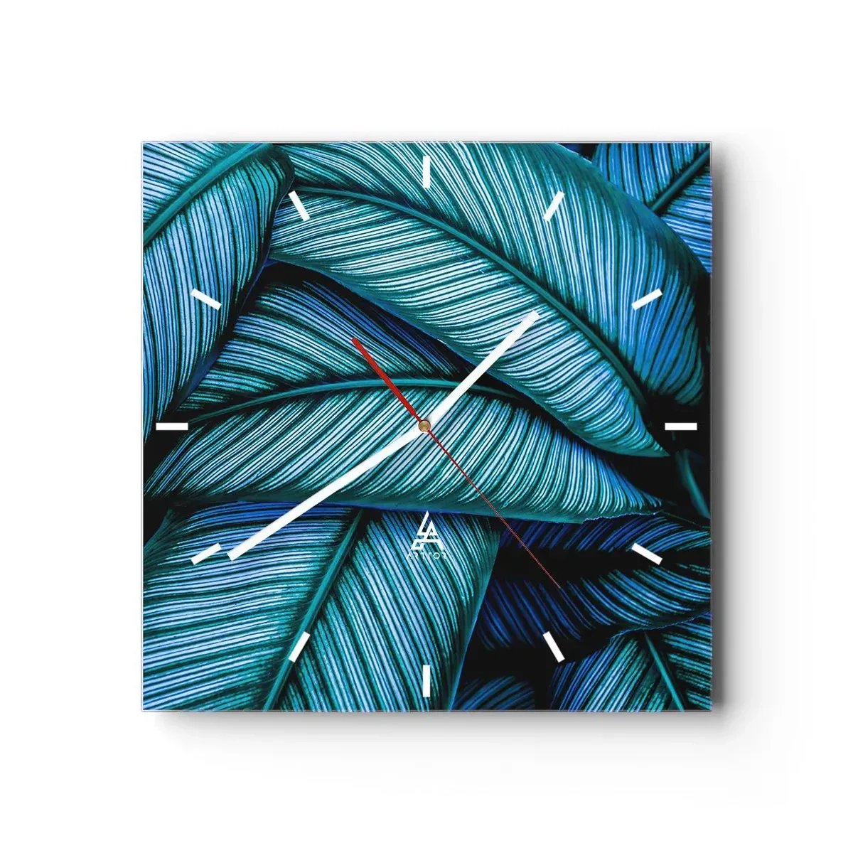 Ceas de perete - Ceas pe sticlă - Linii de viață - 40x40 cm