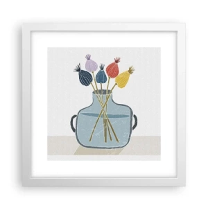 Poster în ramă albă - Paparune sau maci? - 30x30 cm