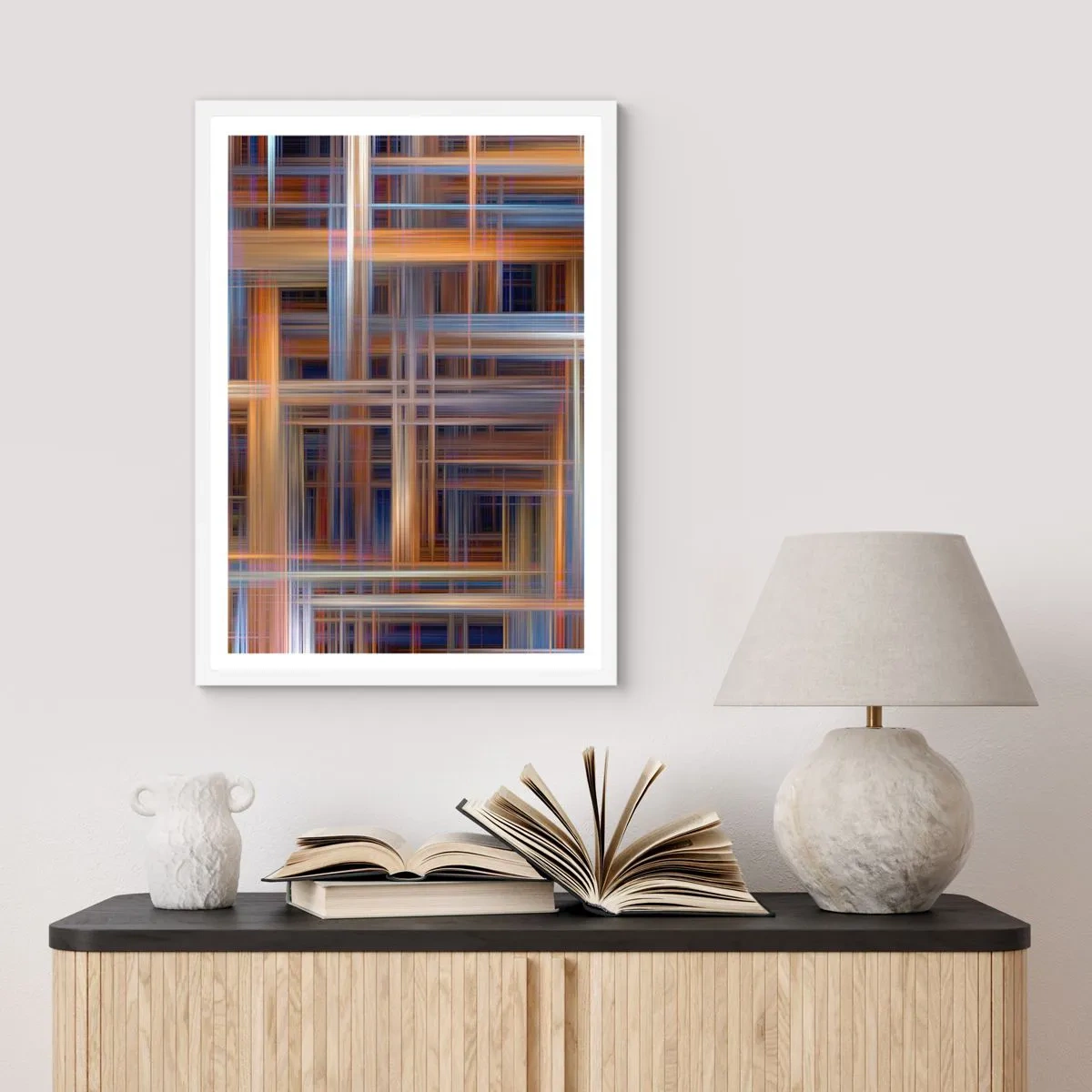 Poster în ramă albă - Țesut din lumină - 70x100 cm