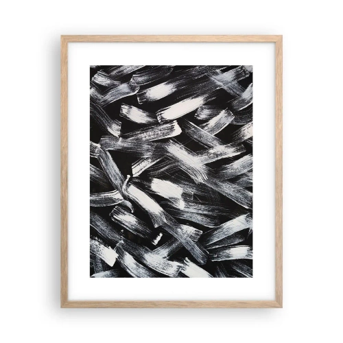 Poster în ramă de stejar deschis - Abstracție în spirit industrial - 40x50 cm