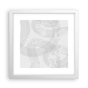 Poster în ramă albă - Nu există o cale ușoară - 30x30 cm