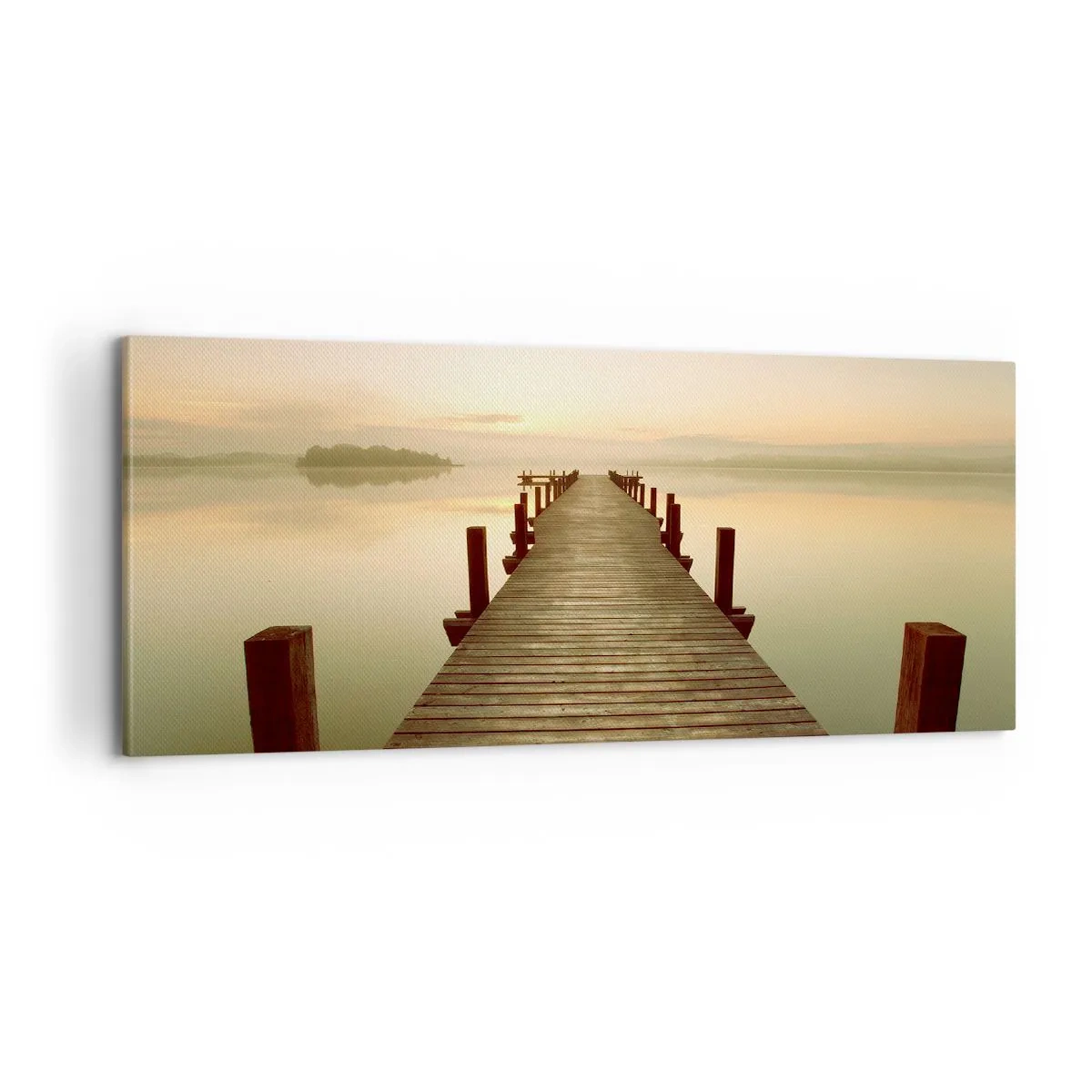 Tablou pe pânză - Înainte de răsărit, zori, lumină - 100x40 cm