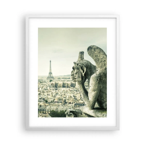 Poster în ramă albă - La taclale pariziene - 40x50 cm