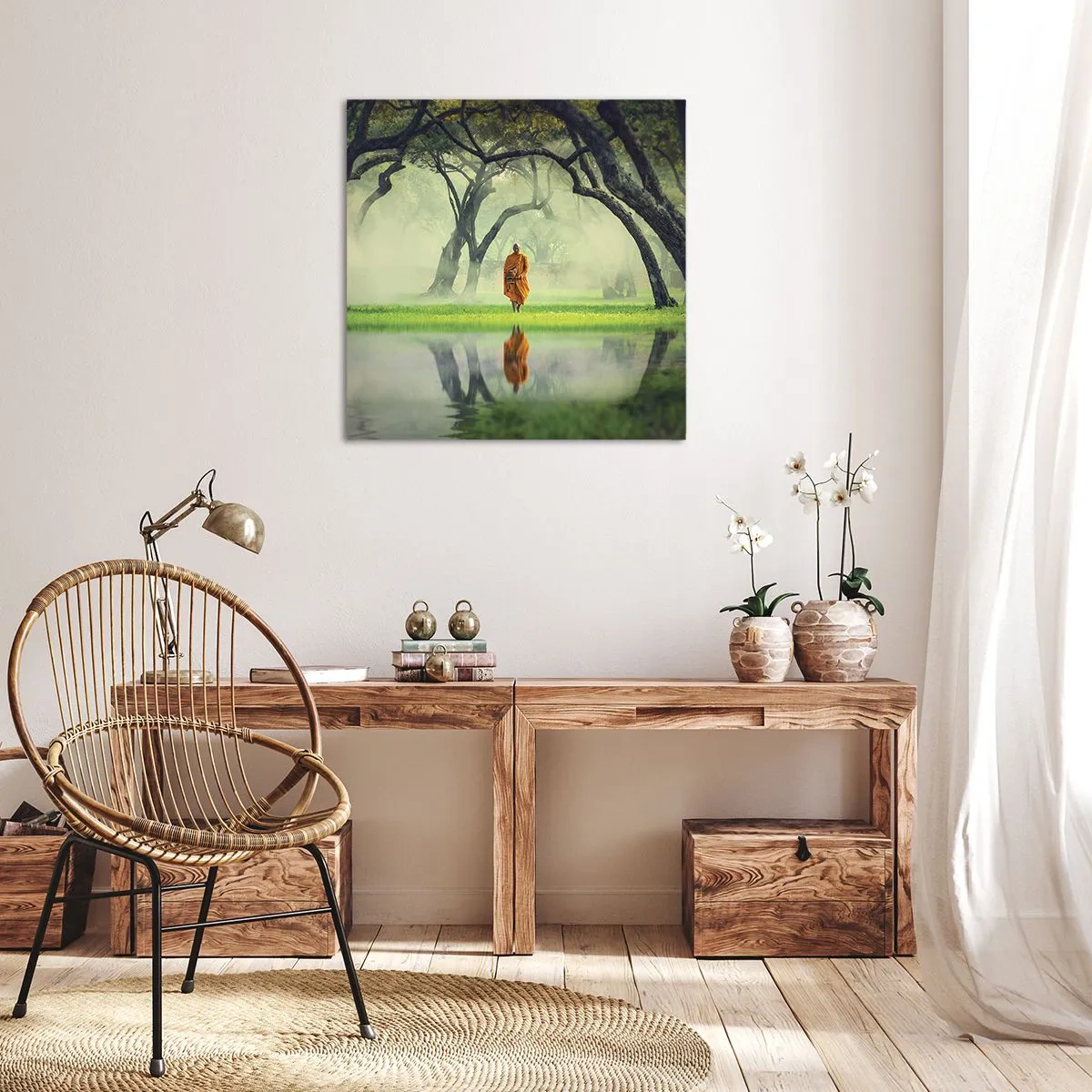 Tablou pe pânză - Pe drumul spre iluminare - 40x40 cm