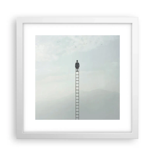 Poster în ramă albă - Fii deasupra - 30x30 cm